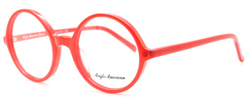 Anglo American 116 Round Red Acetate Eyewear At The Old Glasses Shop Ltd