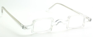 Clear Acetate Eyewear Very Small Vintage Square Style Prescription Glasses By Beuren 32mm