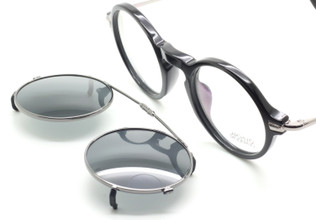 Archivio Moderno 2009 01 Round Style Italian Eyewear With Matching Sun Clip At The Old Glasses Shop Ltd