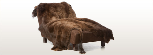 Shave, tanned buffalo leather hides