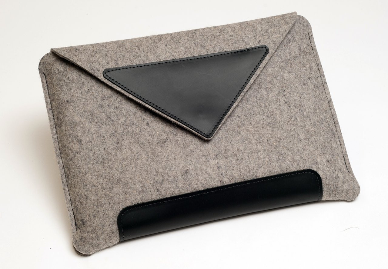 15" Felt Laptop Sleeve, Heather Gray The Felt Company