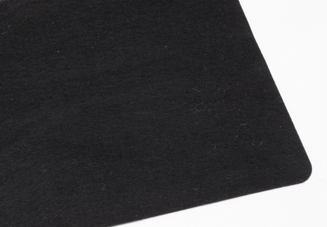 Black Polyester 1mm (.039") Thick x 60" Wide, Medium Density (5.9oz per sq yard) The Felt Company