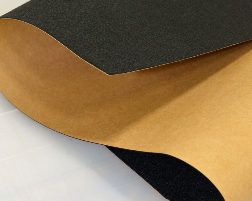 Black Polyester, AdhesiveBacked, 4mm (.157") Thick x 60" Wide, Soft Density The Felt Company