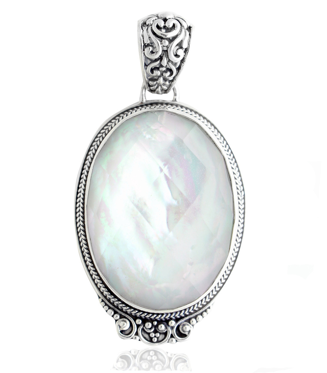 Sterling Silver .925 Oval Faceted 