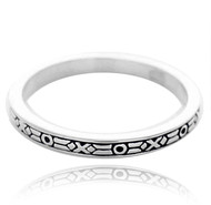 Sterling Silver Tanzanite Eternity Band – 5x3mm Oval-Cut Stones, Size 9, Nickle-Free & Tarnish Resistant - View #3