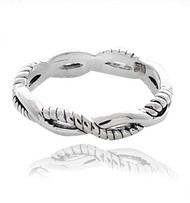 Sterling Silver .925 Infinity Eternity Band Ring