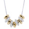 Two-Tone Sliders Necklace AccentedWith Clear Crystals from Swarovski