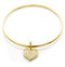 Gold Plated CZ Heart Chamr Bangle Bracelet