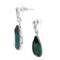 Teardrop Dangle Earrings Made With  Emerald and Clear  Crystals from Swarovski
