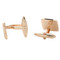 Rose Gold Tone Shell Inlay Square Cuff Links