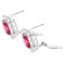 Artune Online Jewelry Sterling Silver 925 Ruby Halo CZ wedding earrings