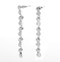 Round Stone Linear Drop Earrings Made With Clear Crystals From Swarovski