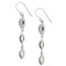 Sterling Silver .925 Bali Marquise Peridot Drop Earrings