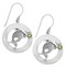 Sterling Silver .925 Fish Peridot Drop Earrings 