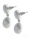 Double Round Drop Earrings Made With Sapphire Crystal from Swarovski