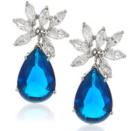 Drop Sapphire Earrings