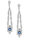 Linear Drop Sapphire Earrings
