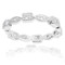 Sterling Silver Square and Marquise Filigree Victorian Stackable Eternity Ring