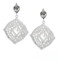 Diamond-shape CZ Drop Earrings in Brass