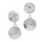 Double Round Drop Earrings Made with Silver Night Crystal from Swarovski