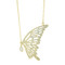 Gold Plated Butterfly Necklace Made with Crystals from Swarovski in Brass