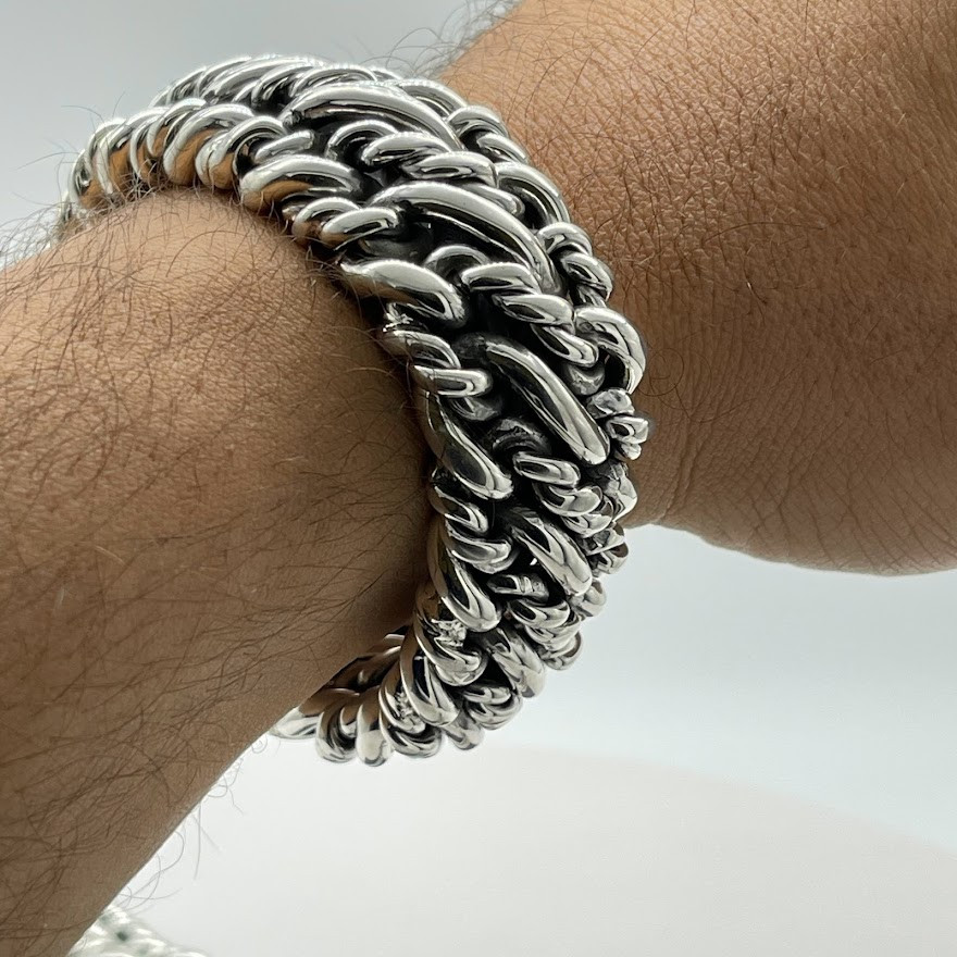 Buy Mens Silver Bracelet, Unique Birthday Gift for Men Vintage Chain  Bracelet, Mens Link Bracelet, Boyfriend Gift, Constantinople Chain Bracelet  Online in India - Etsy