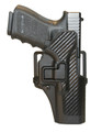 Blackhawk: Serpa CQC Holster w/ BL & Paddle - w/ Carbon Fiber Finish (410000BK-R), NSN 1095-01-523-5339 (for Glock 17/22/31) (Right-Hand-Draw)
