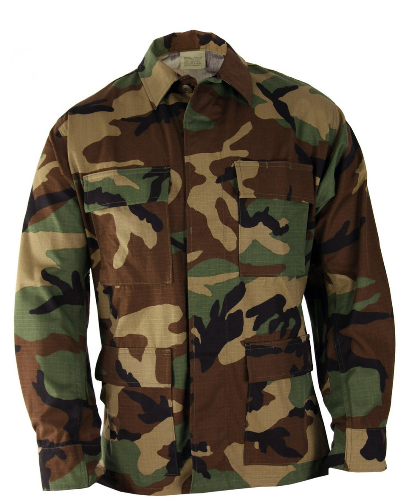 Coat, Battle Dress Uniform (BDU), Woodland, Small, Short, NSN 8415