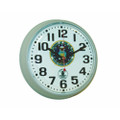 Atomic Slimline Workstation Clock - 7.35" Diameter, Taupe, with Logo, NSN 6645-01-491-9816