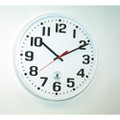 Atomic Slimline Wall Clock - 12 3/4" Diameter, White, NSN 6645-01-491-9806