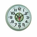 Slimline Wall Clock - 9 1/4" Diameter, with Logo, Taupe, NSN 6645-01-456-5010