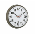 SelfSet Wall Clocks - 9 1/4" Diameter, Brown, NSN 6645-01-557-3159
