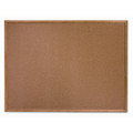 QuartetÌ´å¬/SKILCRAFT Natural Cork Bulletin Board - Oak Frame - 36" x 24", NSN 7195-01-235-4161