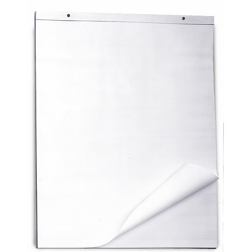 Easel Pad, Non-Adhesive, White, Unruled 27 x 34, 50 Sheets