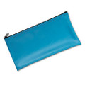 Leatherette Zippered Wallet, Leather-Like Vinyl, 11w x 6h, Marine Blue, NSN CM-MMF2340416W38