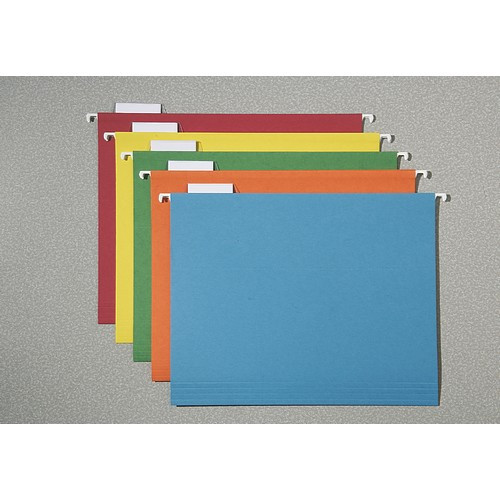 Hanging File Folder 1/5 Cut, Letter Size, Assorted Colors, NSN 7530
