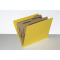 Pressboard Classification Folder - 2 Divider, 6 Part, Letter Size, Yellow, NSN 7530-01-556-7918