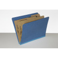 Pressboard Classification Folder - 2 Divider, 6 Part, Letter Size, Dark Blue, NSN 7530-01-556-7914