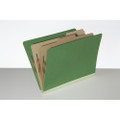 Pressboard Classification Folder - 2 Divider, 6 Part, Letter Size, Dark Green, NSN 7530-01-556-7916