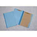 Pressboard Classification Folder - 1 Divider, 4 Part, Legal Size, Light Blue, NSN 7530-00-NIB-0672