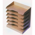 Horizontal Desk File, 12" x 8 1/2" x 17 1/8", 7 Shelf, Black, NSN 7520-01-457-0725