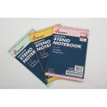 Steno Pad - 6" x 9", 3 Pack Assorted Colors, Gold, Green and Pink, NSN 7530-01-454-5702
