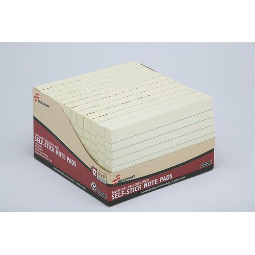 Self-Stick Note Pads - 3 x 4, Plain, Yellow, NSN 7530-01-286-5121 - The  ArmyProperty Store
