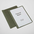 Clear Front Report Cover - Dark Green, NSN 7510-01-566-5060