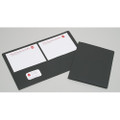 Double Pocket Portfolio - 11" x 8 1/2", Black, NSN 7510-01-555-2905
