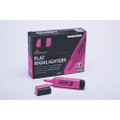 SKILCRAFT Fluorescent Flat Highlighter - Chisel Tip,  Pink Ink, NSN 7520-01-351-9146