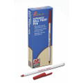 AlphaBasic Ball Point Pen - Medium Point, Red Ink, White Barrel, NSN 7520-01-557-3166