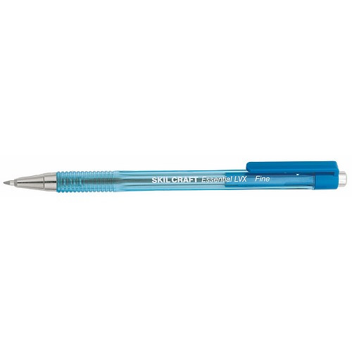 Essential LVX Ball Point Pen - Fine Point, Blue Ink, NSN 7520-01