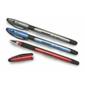 SKILCRAFT 100 Rubberized Stick Pen - Medium Point, Red Ink, NSN 7520-01-422-0320