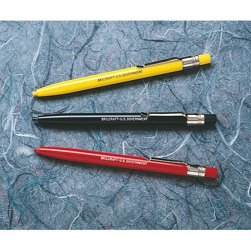 AbilityOne® - NSN2236672 - China Marker Wax Pencil - Black Barrel/Black Lead